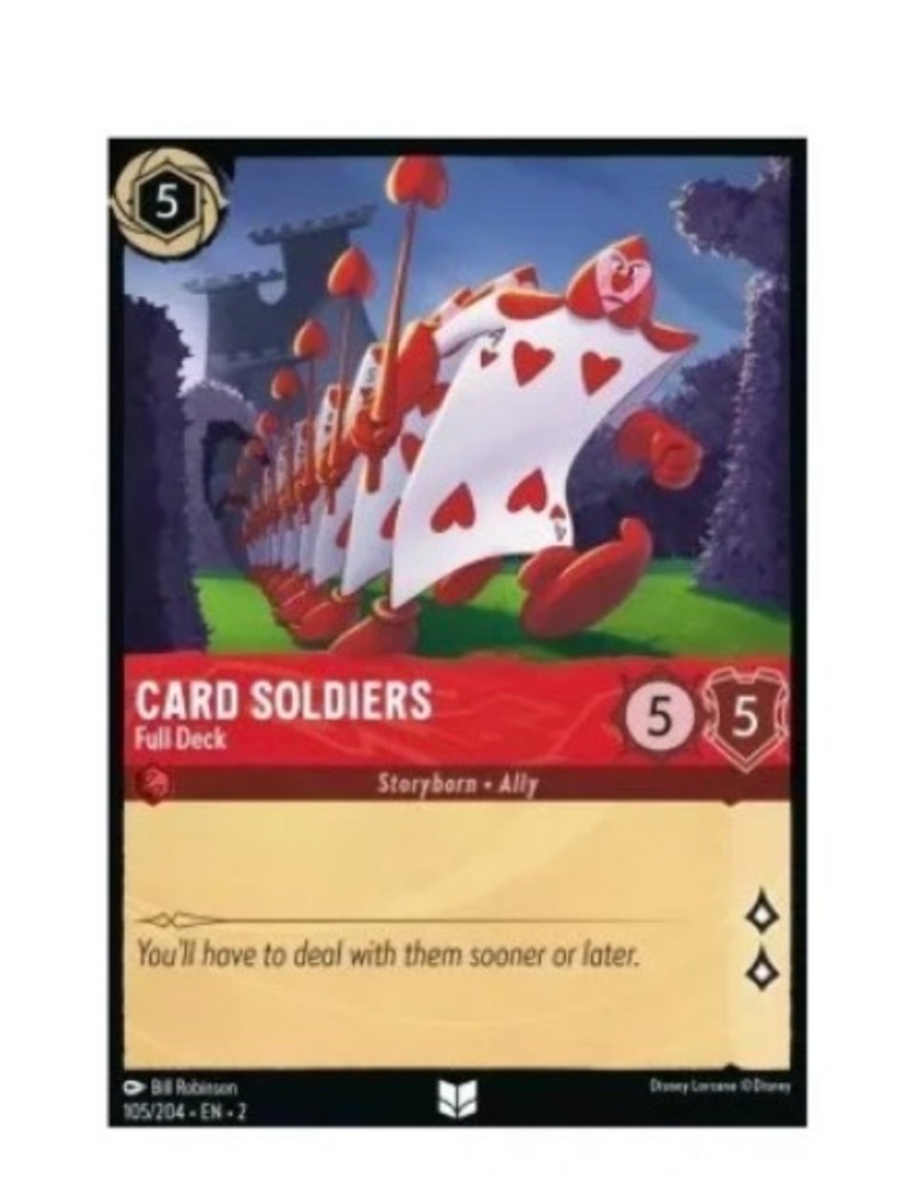 COLLECTABLE Card Soldiers Trading Card - Red